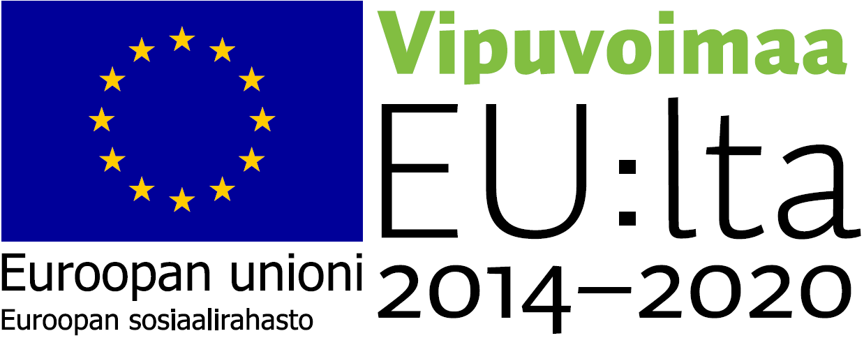 EU:n sosiaalirahaston ja Vipuvoimaa logot