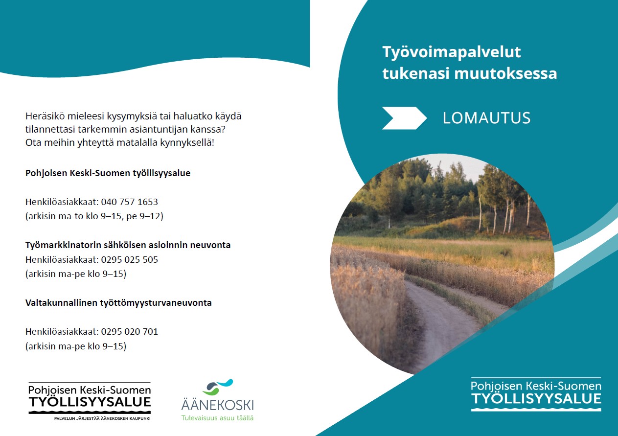 Lomakkeen etu- ja takakansi havainnollistamassa tulostettavaa esitettä.